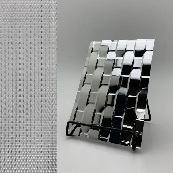 Plokštė dekoratyvinė SL RATTAN 20 Silver, 2600x1000x2,4mm, NA