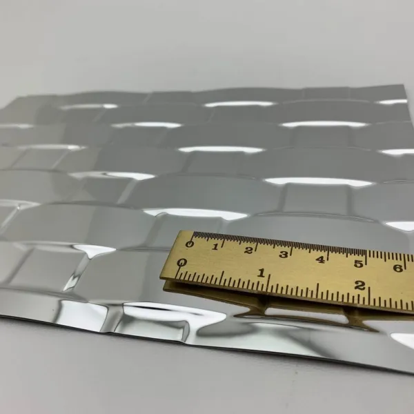 Plokštė dekoratyvinė SL RATTAN 20 Silver, 2600x1000x2,4mm, NA