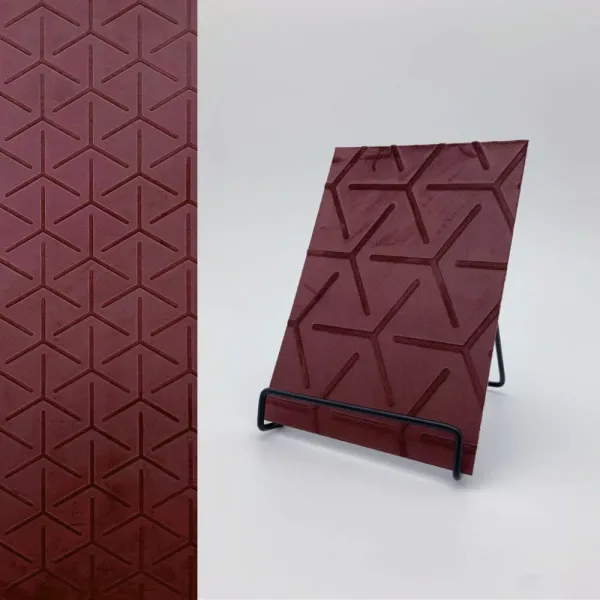 Decorative panel FL CUBE VELVET Bordeaux, 2600x1000x2,2mm, NA