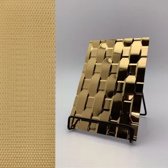 Decorative panel SL RATTAN 20 Gold, 2600x1000x2,4mm, SA