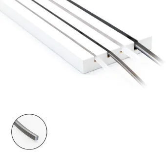Šviesos filtras silikoninis FlipLens 3mm, COB LED juostai, 5m, juoda
