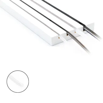 Silicone light diffuser FlipLens, for 5mm COB LED strip, 5m, white
