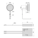 Smart Revosens LED sensor with display (WIFI/RF/CCT/DIMMER) (12V DC) (24V DC), Plastic