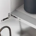 Profiliai AIR lankstų tvirtinimui prie korpuso, įfrezuojamas, su frezavimais lankstams, plokštės S18mm, L630mm, titanium