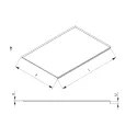 Protector for base cabinet, MW1200mm, 1163x580mm, plastic, black