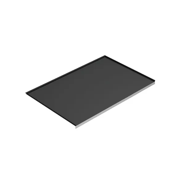 Profilis priekinis plastikinam dėklui spintelės dugnui, MP900mm, L863mm, aliuminis, juoda