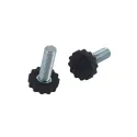 Atrama reguliuojama M6x20mm, Ø20mm, H28mm, juoda