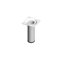 Leg round adjustable Ø30mm H100mm white M10