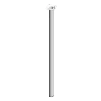 Table leg round adjustable Ø30mm H700mm white M10