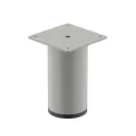 Furniture foot, without height adjustment, with plate