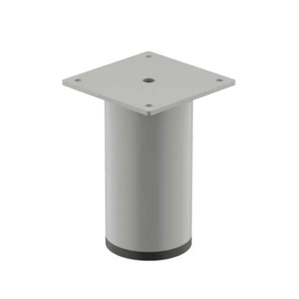 Furniture foot, without height adjustment, with plate