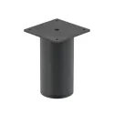Furniture foot, without height adjustment, with plate