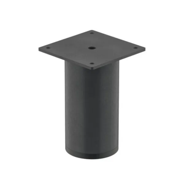 Furniture foot, without height adjustment, with plate