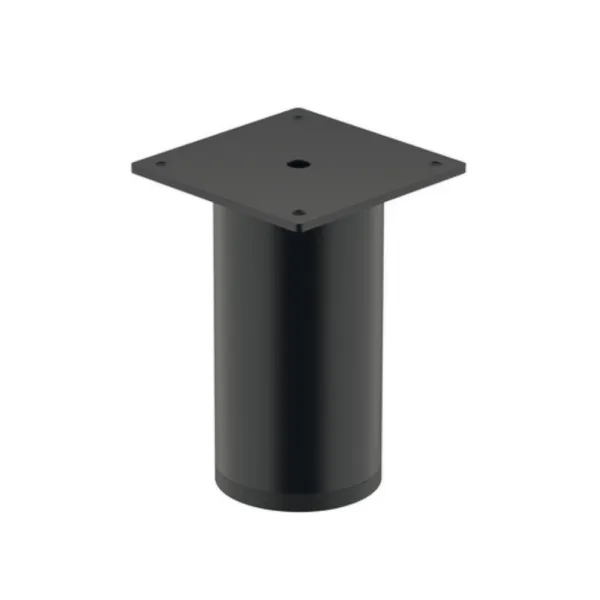 Furniture foot, without height adjustment, with plate