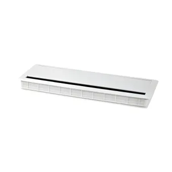Lizdas laidams 300x120x28mm, aliuminis ABS su šepetėliu balta