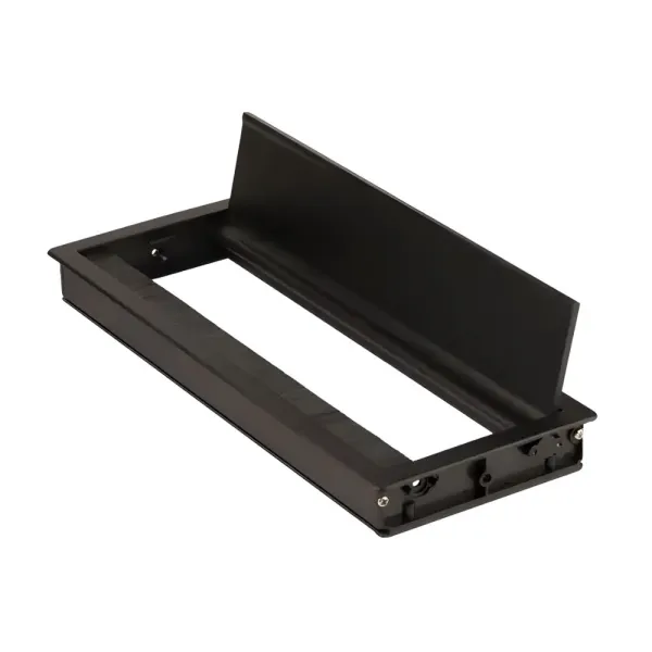 Cable grommet 300x120x28mm aluminum with black brush