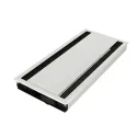 Lizdas laidams dvigubas 309x144x28mm, aliuminis matinis chromas