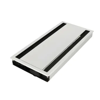 Lizdas laidams dvigubas 609x144x28mm, aliuminis matinis chromas