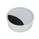 Lizdas laidams Ø60x22mm, aliuminis su šepetėliu aliuminis