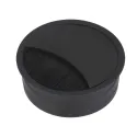 Cable grommet Ø60x22mm aluminum with brush black
