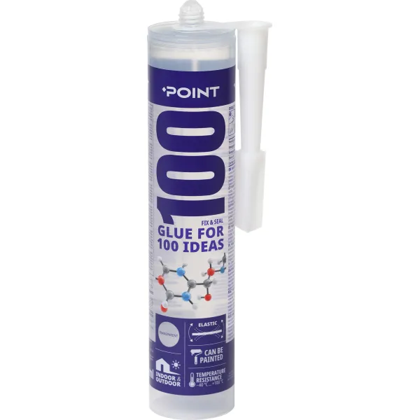 Adhesive POINT 100, universal, polymer, 290ml, transparent