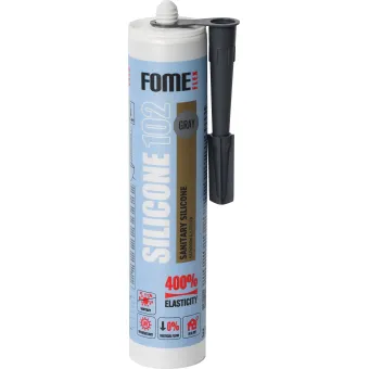 Hermetikas silikoninis 310ml pilkas FOME FLEX