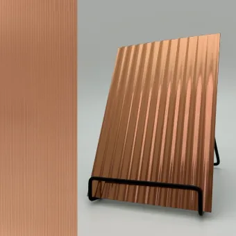 Decorative panel SL WAVE 12 Copper brushed AR, 2600x1000x1,7mm, NA