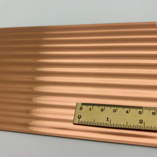 Decorative panel SL WAVE 12 Copper brushed AR, 2600x1000x1,7mm, NA