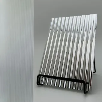 Decorative panel SL WAVE 12 Silver, 2600x1000x1,7mm, NA