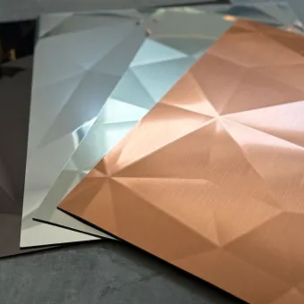 Plokštė dekoratyvinė SL DIAMOND Copper brushed AR, 2600x1000x3,5mm, SA