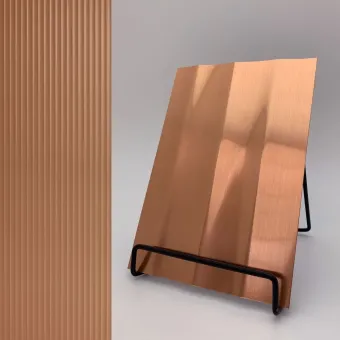 Plokštė dekoratyvinė SL PILLAR Copper brushed AR, 2600x1000x3,5mm, SA