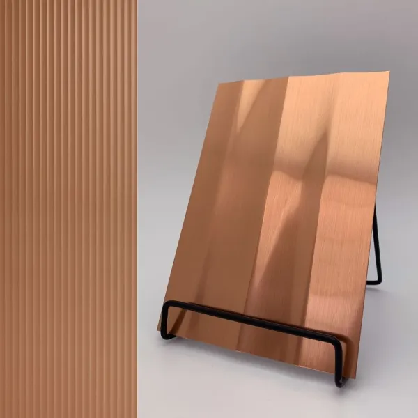Plokštė dekoratyvinė SL PILLAR Copper brushed AR, 2600x1000x3,5mm, SA