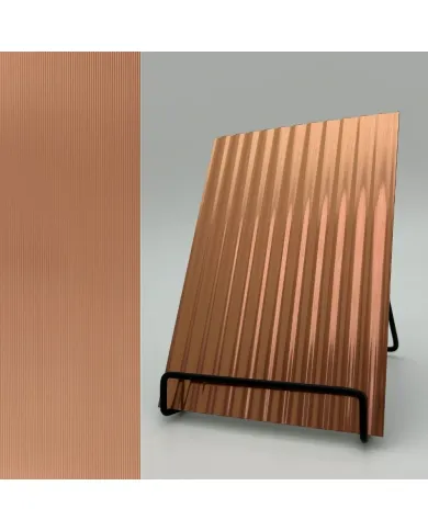 Decorative panel SL WAVE 12 Copper brushed AR, 2600x1000x1,7mm, SA