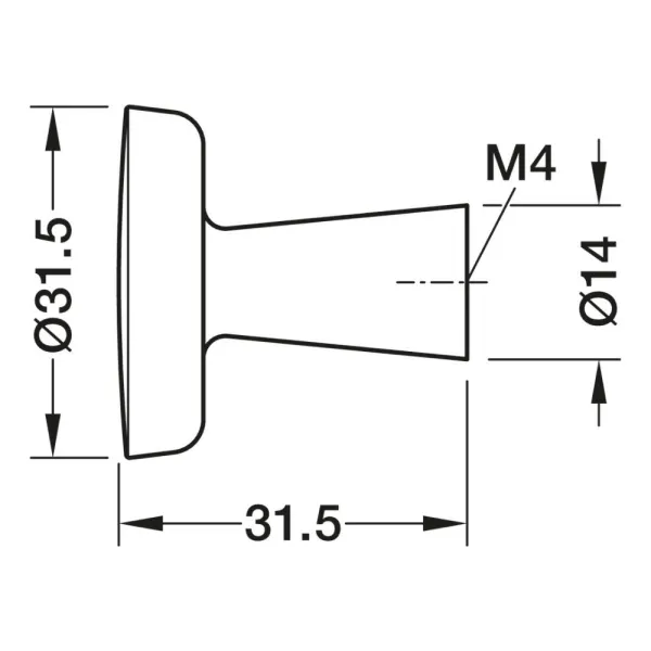 Rankenėlė vieno taško H2570, 32x32mm, auksas šlifuotas