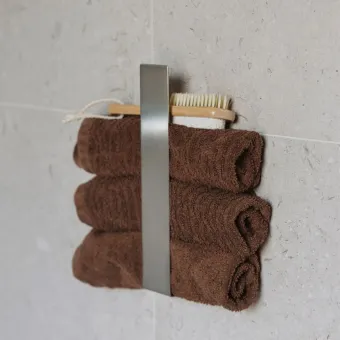 Towel holder BASE self-adhesive 250x50x45mm stainless steel