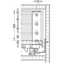 Stalčių šonai Matrix Box Slim A Synchro, H128mm, L270mm, 30kg, atmetantys, balta