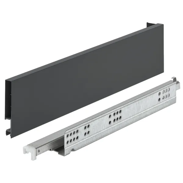 Stalčių šonai Matrix Box Slim A Synchro, H89mm, L450mm, 30kg, atmetantys, antracitas