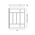 Dėklas įrankiams Combi Line 714, 376x490mm, antracitas