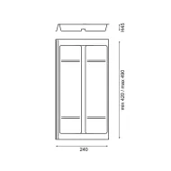 Cutlery tray Combi Line 715, 240x490mm anthracite