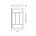Dėklas įrankiams Combi Line 710, 266x490mm, antracitas