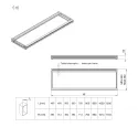 Dish drainer kit 730K Hyper, 2-part with frame and tray, W-800mm, slate