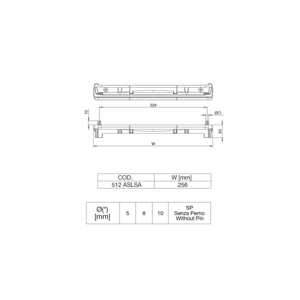 Dish drainer kit 730K Hyper, 2-part with frame and tray, W-800mm, slate
