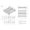 Dish drainer drawer, 900mm, full extension