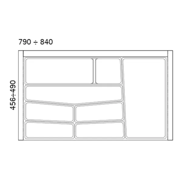 Cutlery tray W900mm anthracite