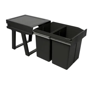Pull-out waste binv490, 2x21L, black