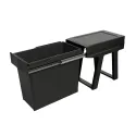 Pull-out waste bin 424, 1x30L, black