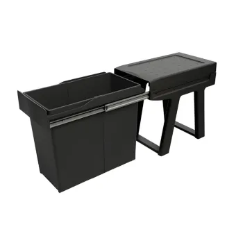 Pull-out waste bin 424, 1x30L, black