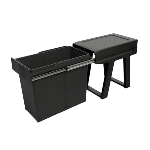Pull-out waste bin 424, 1x30L, black