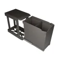 Waste bin with automatic pull-out, 260x452x442mm, 2x14L, amthracite