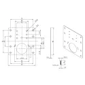 Repair plate for hinge Ø35, 90x90x0.69mm, with screws